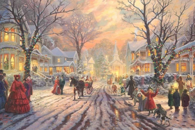 Thomas Kinkade Christmas Wallpapers » WallDevil   Best Free HD ...