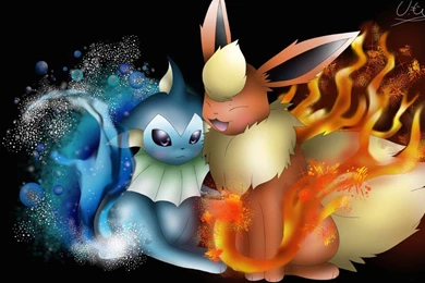 Vaporeon And Flareon Wallpapers By MissCaptainNemo On DeviantArt