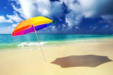 Download Sun Umbrella Wallpapers Beaches Nature Wallpapers 1680x1050 ...