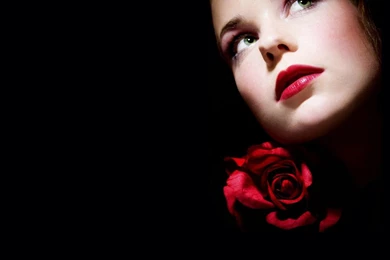 Frau Rose Face Girls Red Lips HD Wallpapers Wallpapers   (