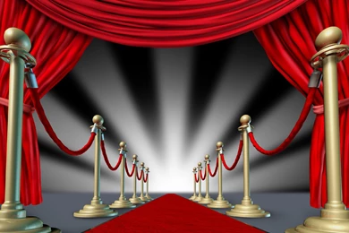 Guardrail And Stairs Covered With Red Carpet 50019   Stage Venue ...