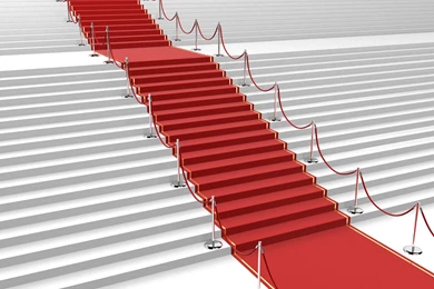 Guardrail And Stairs Covered With Red Carpet 50019   Stage Venue ...