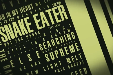 Snake Eater Typography By Insyami On DeviantArt