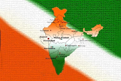 Indian Flag In India Map Wallpapers