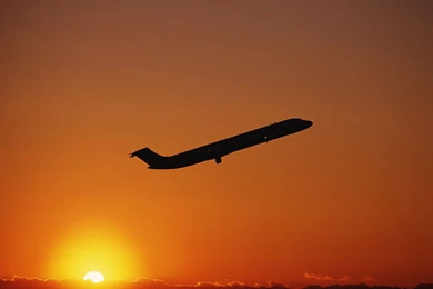 Wallpapers Plain Nature Plane Taking Off At Dawn Design 2560x1600 ...