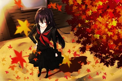 Tasogare Otome X Amnesia, Anime, Anime Girl, Maple Leaves, Fall ...