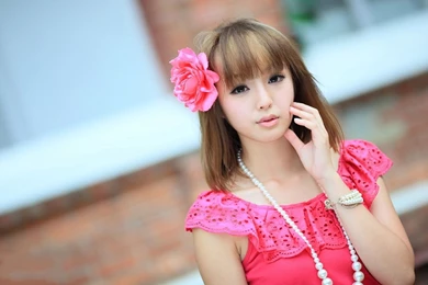 Flower Girl Yellow Poetry Desktop Wallpapers 5 － Chinese Girls ...