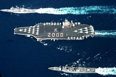 US NAVY Ship USS Eisenhower Carrier In Formation CVN 69   War ...