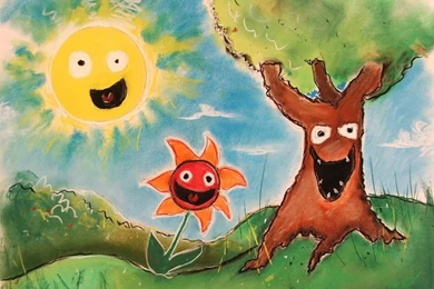 Paintings, Nature, Sun, Trees, Happy, Funny, Paint, Sunlight ...