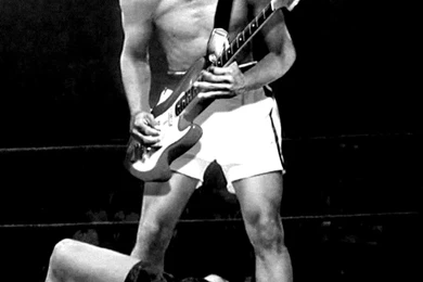Rocks Grayscale Guitars Muhammad Ali