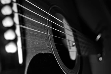 Beautiful Black Guitar Hd Image
