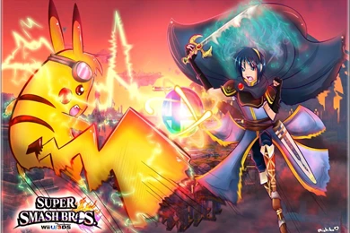Wallpapers Pikachu Vs Marth By Oeuvres de Michiko On DeviantArt