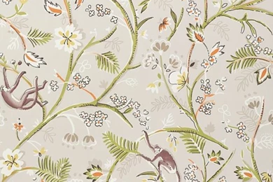 Guadeloupe Floral Wallpapers Grey