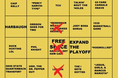 Come Play NATIONAL CHAMPIONSHIP BINGO, Ohio State Vs. Oregon ...