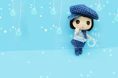 In Blue Casual Suit And Hat, About To Sing A Song, Setting Is ...