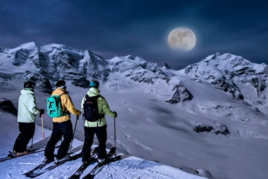 1920x1080 Winter, Winter Sports, Skiers, Skiing, Snow, Mountains ...