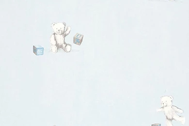 Casadeco Douce Nuit Wallpapers Teddy Bear Grey Blue