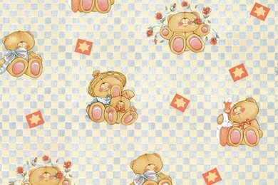 Vymura Forever Friends Teddy Bear Wallpapers Blue / Cream (71 131 ...