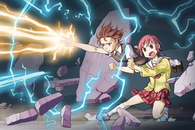 I Drew A Nichijou X Railgun Wallpaper. Need To Fix Some Bits But ...