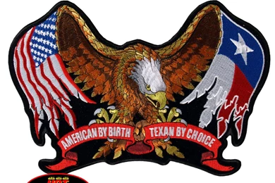 Hot Leathers Texas Flag Eagle Patch