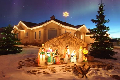 Outdoor Christmas Nativity Scene HD Desktop Wallpapers : Widescreen ...