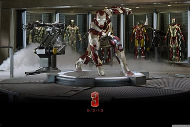 Iron Man 3   Suit Up HD Desktop Wallpapers : High Definition : Mobile