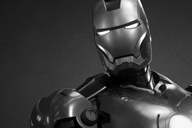 1366x768 Black And White Iron Man Desktop PC And Mac Wallpapers