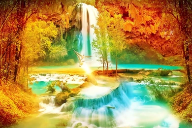Exposition With A Waterfall Wallpapers And Images   Wallpapers ...