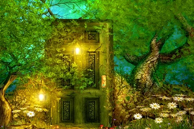 Fairytale Door Wallpapers