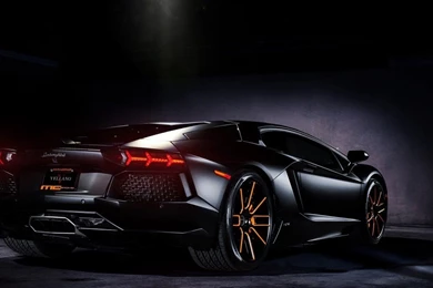 Download Matte Black Lamborghini Aventador On Vellano Wheels HD ...