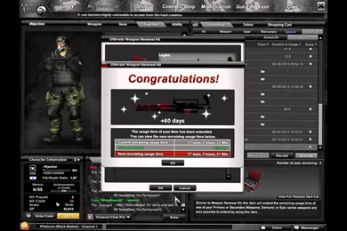 INjection Ultimate Wepone Renewal Kits X7 On Legion (Combat Arms ...