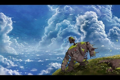 Ocean Hayao Miyazaki Ruins Robot Grass Wind Studio Ghibli Anime ...
