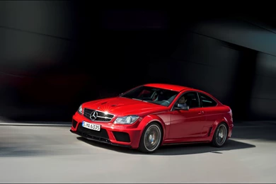 Red Mercedes C63 AMG Coupe Desktop Wallpapers