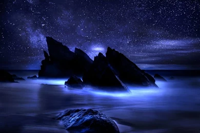 Beautiful Midnight Dark Night Oceanscape – Abstract Photography HD ...