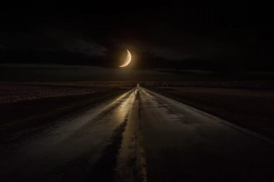 Nature, Landscape, Rain, Highway, Road, Moon, Iowa, Midnight, Sky ...