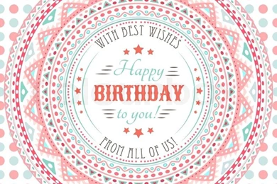 Funny Cute Happy Birthday Card. Typography Letters Font Type ...