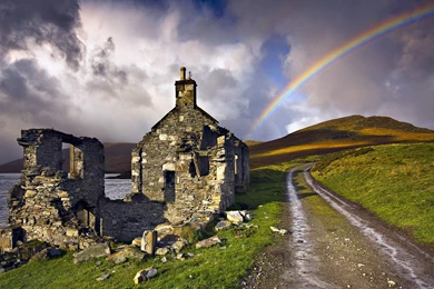 1920x1080 Rainbow Over Hills Wallpapers