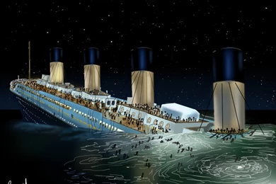 DeviantArt: More Like R.M.S. TITANIC's STERN VIEW By Russanov