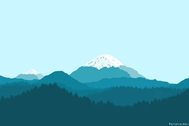 Blue Mountain   Material Design Wallpapers Collection