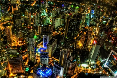 Kuala Lumpur At Night, Malaysia HD Desktop Wallpapers : High ...