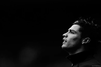 Download 1366x768 Cristiano Ronaldo Black And White Profile Wallpapers