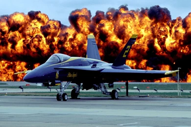 Fire Power Of Blue Angel Two   Transport Wallpapers Image Featuring ...