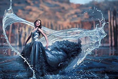 Wallpapers Blue Angel Free In Water The 1024x768