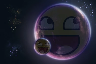 Download Awesome Smiley As Planets Wallpaper—Free Wallpapers