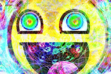 Trippy Psychedelic Awesome Smiley iPhone 6 Wallpapers