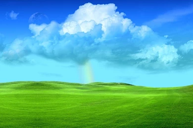 Clouds Sky Rainbow Grass Fields Hills HD Wallpapers Wallpapers ...