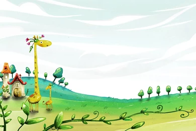 Giraffe Cartoon Wallpapers   696692
