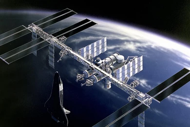 Download Wallpapers 3840x2160 Space, Station Iss, Earth, Shuttle 4K ...