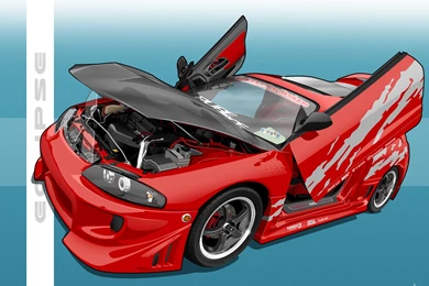 Mitsubishi Eclipse By Donbenni «Vector Cars «Digital Wallpapers ...