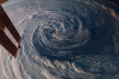 ISS Hurricane Space View Desktop Wallpapers